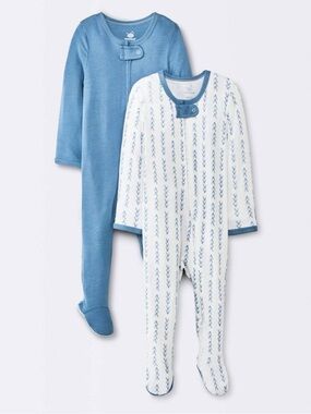 Cloud Island 2-Pack Baby Blue Footed Sleep ‘N Play